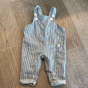Striped Blue Kids Overalls